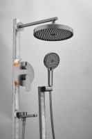 Душевой комплект BELZ B713 B80713-3 С ВНУТРЕННЕЙ ЧАСТЬЮ, оружейная сталь