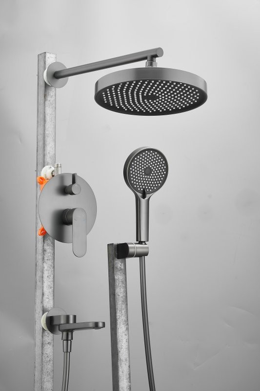 Душевой комплект BELZ B713 B80713-3 С ВНУТРЕННЕЙ ЧАСТЬЮ, оружейная сталь