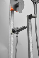 Душевой комплект BELZ B713 B80713-3 С ВНУТРЕННЕЙ ЧАСТЬЮ, оружейная сталь