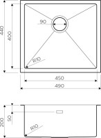 Мойка кухонная Omoikiri Taki 49-U/IF-LG светлое золото