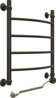 Полотенцесушитель электрический EWRIKA Сафо D 60х50 R, чёрный матовый, лесенка, стальной, с терморегулятором