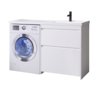 Тумба с раковиной Belux Прометей R 133 напольная, белая глянцевая