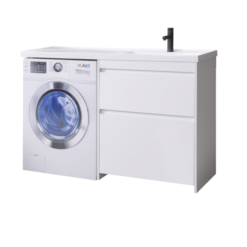 Тумба с раковиной Belux Прометей R 133 напольная, белая глянцевая