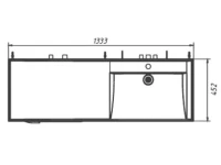 Тумба с раковиной Belux Прометей R 133 напольная, белая глянцевая