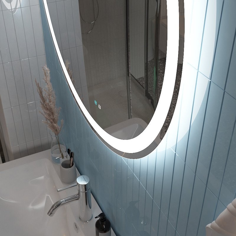 Зеркало круглое BelBagno SPC-RNG-800-LED-TCH-SND с голосовым управлением и подогревом