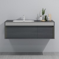 Тумба с раковиной Black&White Universe 120 подвесная, p16 antique gray