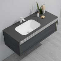 Тумба с раковиной Black&White Universe 120 подвесная, p16 antique gray