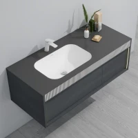 Тумба с раковиной Black&White Universe 120 подвесная, p16 antique gray