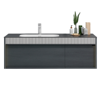 Тумба с раковиной Black&White Universe 120 подвесная, p16 antique gray