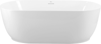 Акриловая ванна BelBagno BB413 170x80 см, отдельностоящая, белая, овальная, со сливом-переливом, с донным клапаном