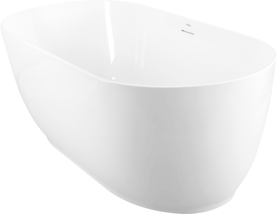 Акриловая ванна BelBagno BB413 170x80 см, отдельностоящая, белая, овальная, со сливом-переливом, с донным клапаном