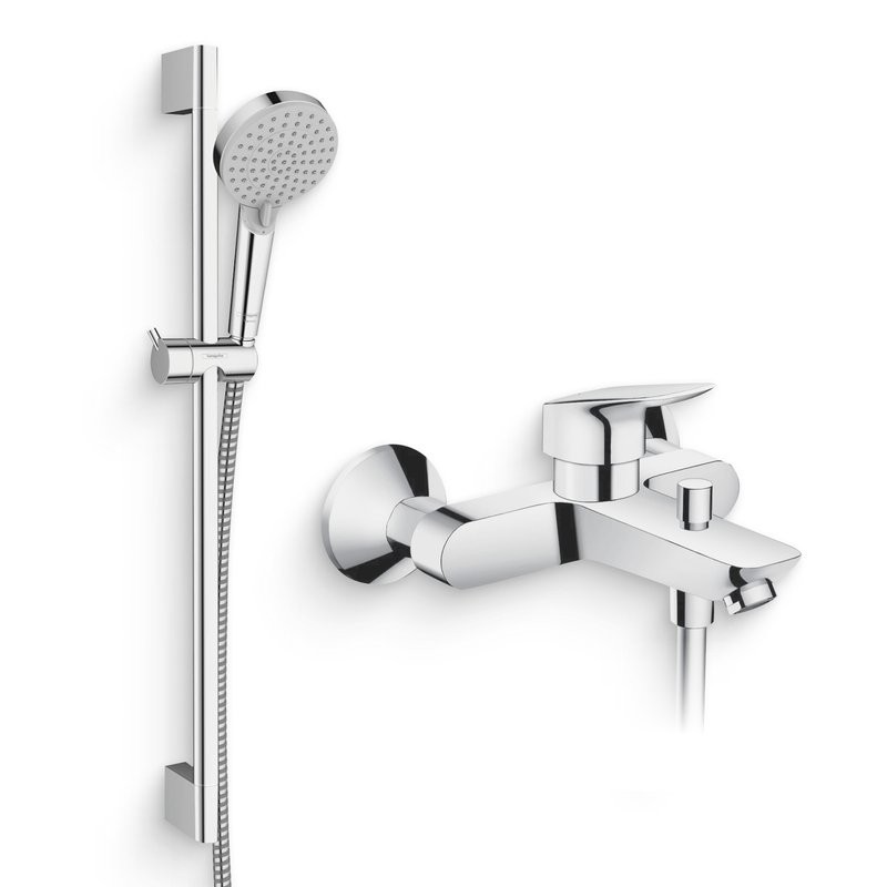 Душевой комплект Смеситель Hansgrohe Logis 71400000 + Гарнитур Vernis Blend 26275000 хром