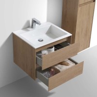 Мебель для ванной комнаты Vincea Luka 60 2 ящика, натуральный дуб