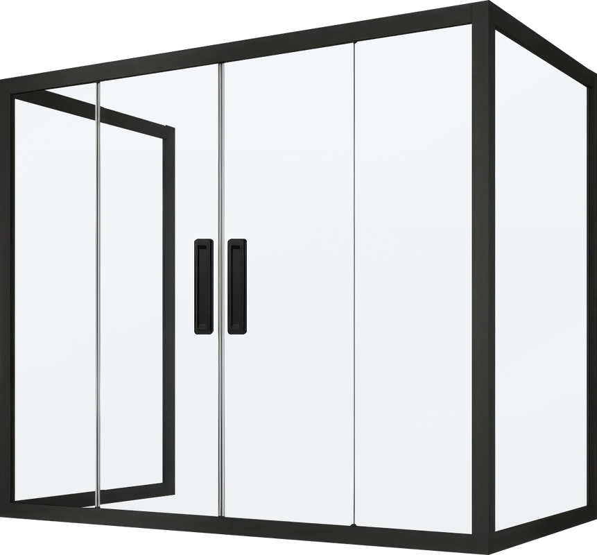 Шторка на ванну Kubele DE019 P4U-MAT-BLMT, 160х70 см, профиль матовый черный