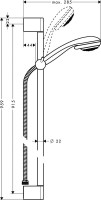 Душевой комплект Смеситель для душа Hansgrohe Novus Loop 71360000 + Гарнитур Crometta 85 Multi 27766000 Unica Crometta