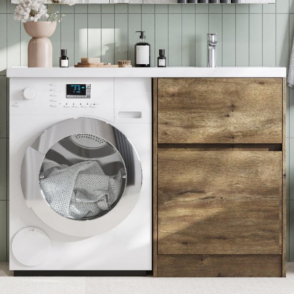 Тумба с раковиной AQUATON Лондри 60 R, дуб рустикальный