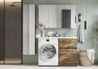 Тумба с раковиной AQUATON Лондри 60 R, дуб рустикальный