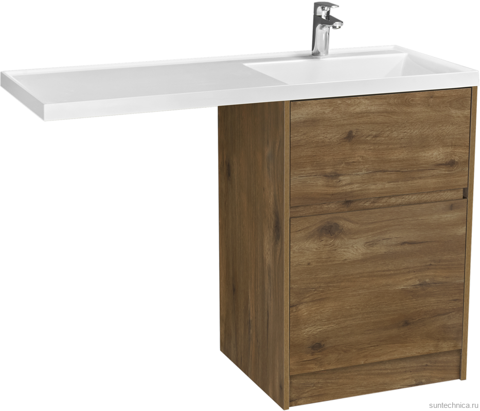 Тумба с раковиной AQUATON Лондри 60 R, дуб рустикальный