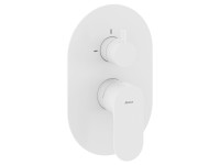 Встраиваемый смеситель для душа и ванны Ravak Eleganta EL 065.10WV.O2 белый вельвет Встраиваемый смеситель для душа и ванны Ravak Eleganta EL 065.10WV.O2 белый вельвет