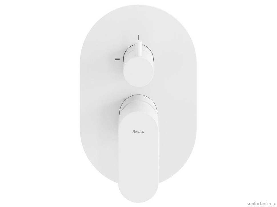 Встраиваемый смеситель для душа и ванны Ravak Eleganta EL 065.10WV.O2 белый вельвет