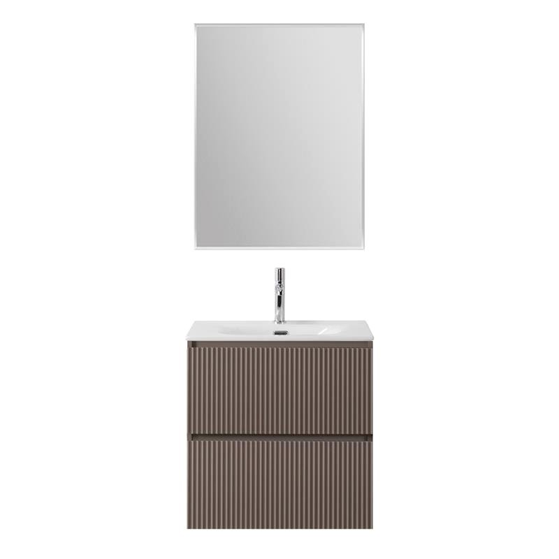 Мебель для ванной комнаты BelBagno Uno-mini 70 подвесная, 2 ящика, матовая бежевая