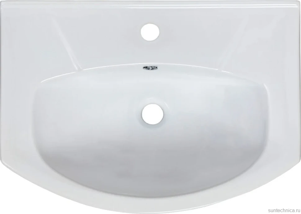 Тумба с раковиной Mixline Квадро 65 глянцевая белая