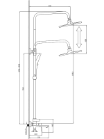 Душевая стойка AZARIO Alanti AZ-K2332-1BN сатин