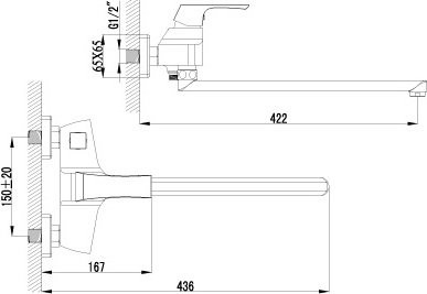 Универсальный смеситель Lemark Unit LM4517C