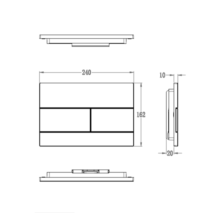 Кнопка смыва для унитаза Wonzon & Woghand WW-IB235-MW пластик, цвет матовый белый