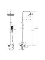 Душевая стойка BelBagno Due DUE-VSCM-CRM хром