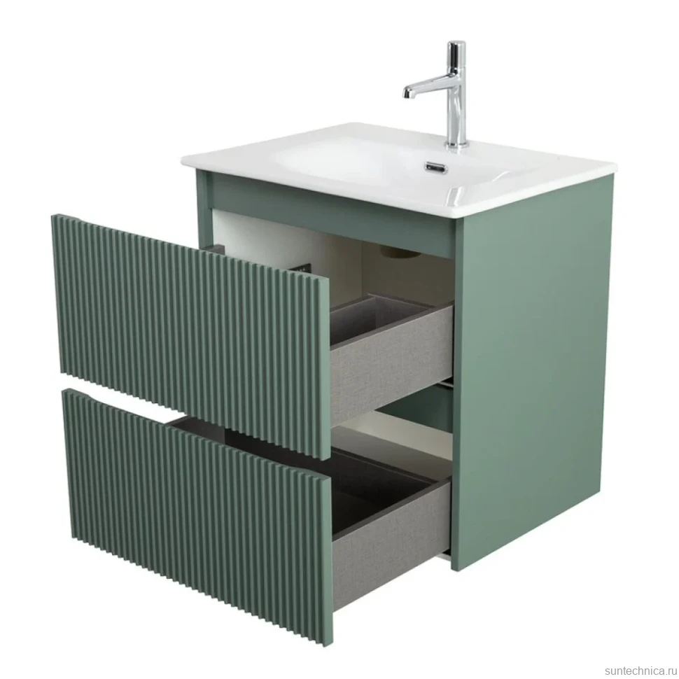 Мебель для ванной комнаты BelBagno Uno 70 подвесная, 2 ящика, матовая еловая