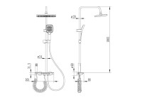Душевая стойка Ceruttispa 11406 графит
