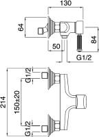 Смеситель для душа Cezares Olimp DM 02 L