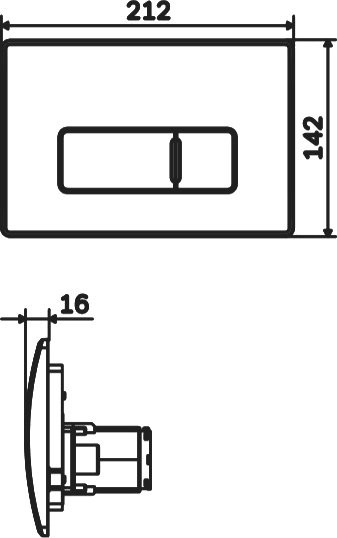 Кнопка смыва для унитаза AM.PM Pro M I048031 пластик, цвет матовый никель