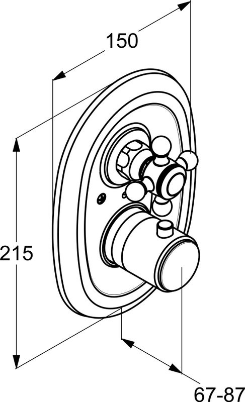 Термостатический смеситель встраиваемый Kludi 1926 517200520