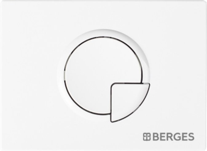 Кнопка смыва Berges Novum R4 белый, матовый