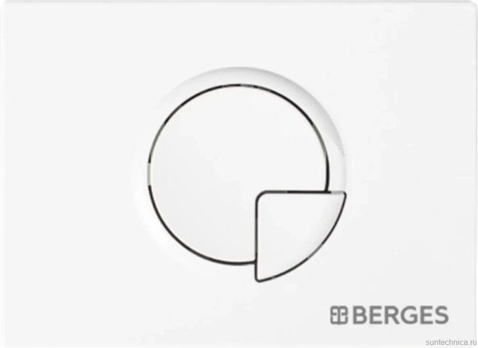 Кнопка смыва Berges Novum R4 белый, матовый