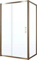 Душевой уголок Vegas Glass ZP+ZPV Tur Novo 130*100 05 01 профиль бронза, стекло прозрачное