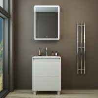 Тумба с раковиной Emmy Вега 60 напольная, белая