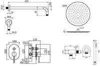 Душевой комплект Plumberia Selection Ixo KITXO15NOKING С ВНУТРЕННЕЙ ЧАСТЬЮ, черный матовый