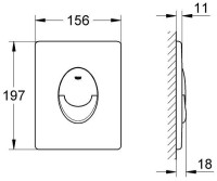 Кнопка смыва для унитаза Grohe Skate Air 38505KF0 АБС-пластик, цвет матовый черный