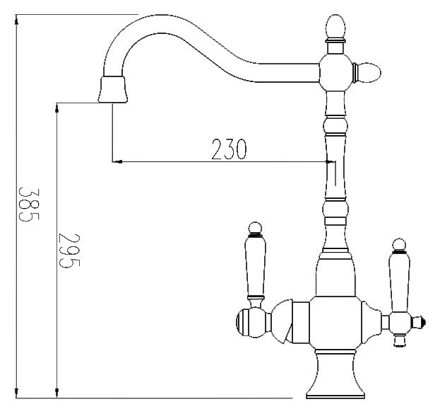 Смеситель для кухни Zorg Clean Water ZR 336 YF-50 BR