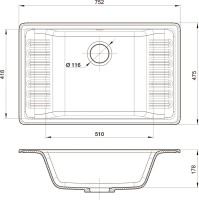 Мойка кухонная GranFest Quarz Z 71 серая