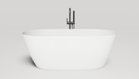 Ванна из искусственного камня Salini Sofia S-Sense 165x75 см, отдельностоящая, белая, овальная, с донным клапаном