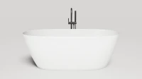 Ванна из искусственного камня Salini Sofia S-Sense 165x75 см, отдельностоящая, белая, овальная, с донным клапаном