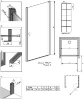 Душевая дверь в нишу Radaway Nes Black DWJ I Factory 80 R