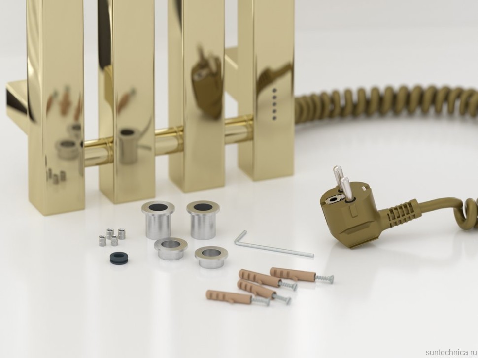 Полотенцесушитель электрический Сунержа Сатерленд 4.0 020-0853-1215 120x20 см, подключение справа, скрытое подключение справа, шампань, I-образный