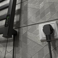 Полотенцесушитель электрический Маргроид 8110-8050-5179-9005 81х50, черный матовый