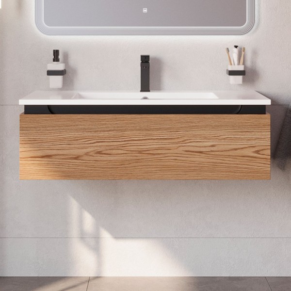 Тумба под раковину Cezares Slider 100 подвесная, 1 ящик, дуб тангент