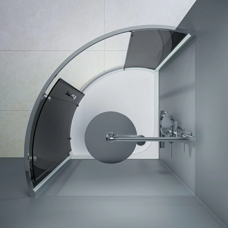 Душевой уголок AM.PM Like W83UG-315-090CG 90x90 профиль хром, стекло тонированное